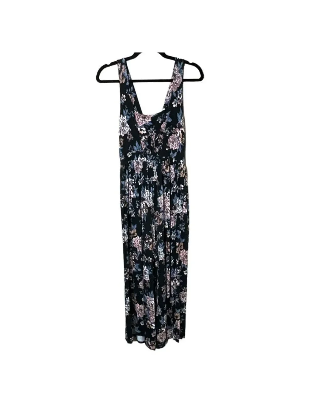 AMERICAN EAGLE OUTFITTERS Floral Jumpsuit Stretch Jersey Knit Wide Leg US Sz S - Picture 4 of 11